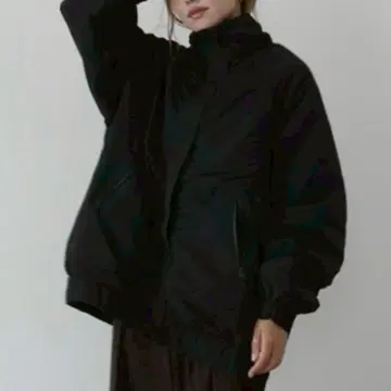 시마무라 hideka 콜라보 여성용 방수 지퍼 사용 블루종