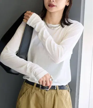 [ 한 번 착용 ] 저널 스탠다드 울 MIX 시어 롱 T