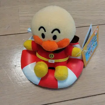 택 포함 레트로 호빵맨 튜브 부들 봉제 인형