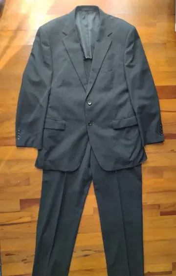 세탁 가능한 수트 스트라이프 비즈니스 정장 세트 블랙 계열