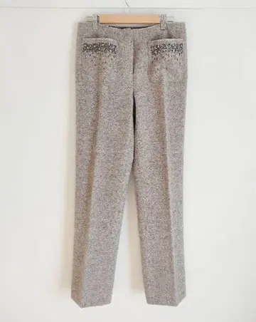 [알베르타 페레티] 비즈 자수 울 캐시미어 팬츠