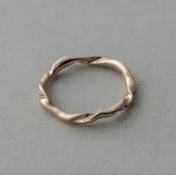 ete 로우 브라운 골드 웨이비 트위스트 반지 #11