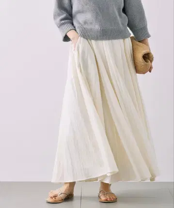 [ 새상품급 ] BABYLONE 턱 플레어 스커트 바빌론