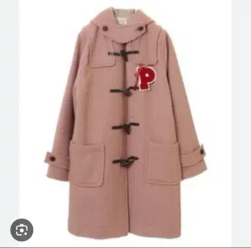 핑크하우스 핑크 귀여운 더플 코트 후드 부착