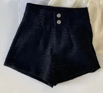디홀릭 트위드 숏팬츠 블랙 M