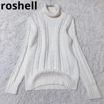 로쉘 긴팔 니트 풀오버 스웨터 케이블 짜임 터틀넥 가을 겨울