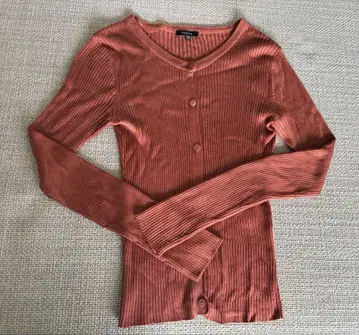 [ TOCCA ] 100% 실크 리브 긴팔 상의 XS