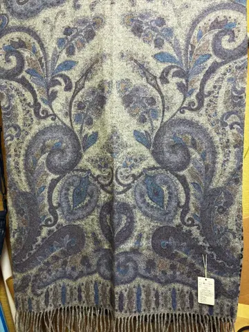 램스울 페이즐리 무늬 스톨