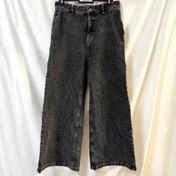 빈티지 디자인 플레어 데님 팬츠 청바지 블랙 S