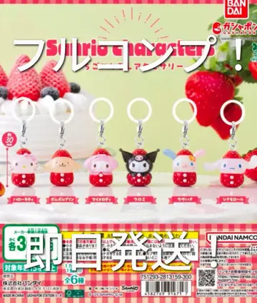 산리오 캐릭터 캡슐 토이 전 6종 메지루시 액세서리 산리오