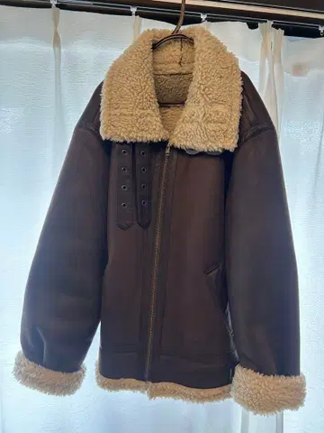 페이크 무스탕 보아 블루종 ungrid