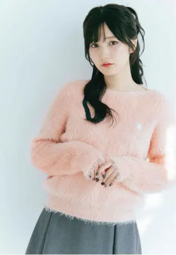 [미사용품.카스쨩 오늘 좋아에서 색상 다른 착용 사진 있음] 핑크 니트