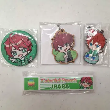 컬러풀 피치 쟈파파 러버 마스코트 스트랩 캔뱃지 거울