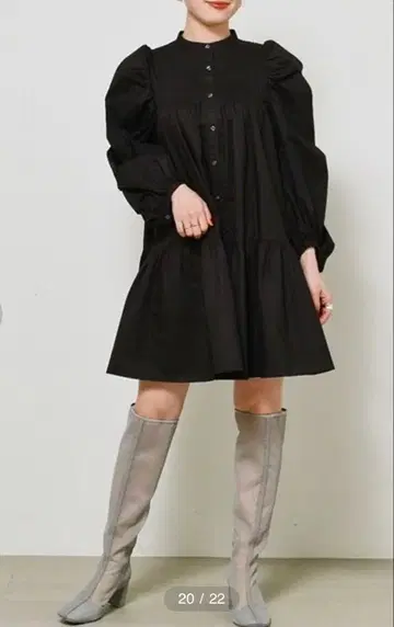 SNIDEL ORGANICS 볼륨 미니 원피스