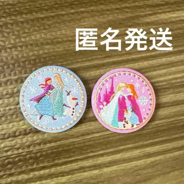 디즈니 자수 캔뱃지 겨울왕국 핀 배지 2개 세트
