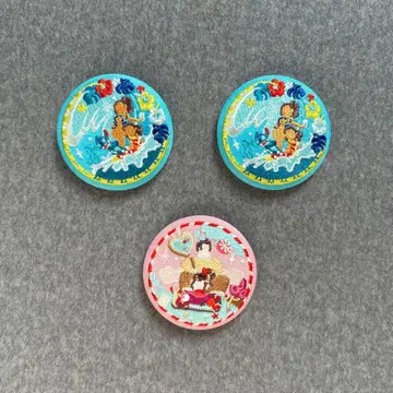 디즈니 자수 캔뱃지 2 스티치 슈가러쉬