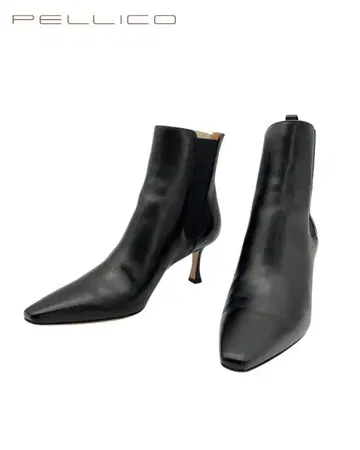 [ 미사용 ] PELLICO VENERE 사이드 고어 힐 부츠 블랙 38