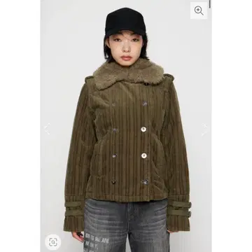 완판 러그아젬 LAGUAGEM 코듀로이 보아 자켓 카키 아우터