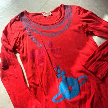 비비안 웨스트우드 레드 오렌지 긴팔 T셔츠