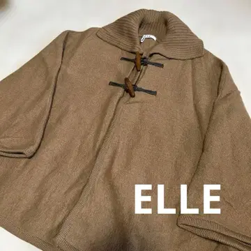 ELLE 니트 코트 더플 스타일 미사용 새상품 택 포함