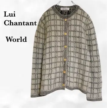 [루이 샨탄] 가디건/니트 자켓 [M] 베이지 그레이 긴팔