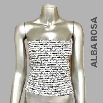 희소! 초레어! ALBA ROSA 올 로고 무늬 프린트 베어탑