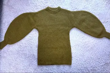 CLANE 라운드 슬리브 모헤어 니트탑 사이즈 1