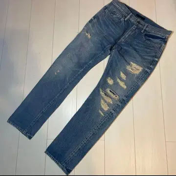 jun hashimoto 데미지 데님 팬츠 준하시모토