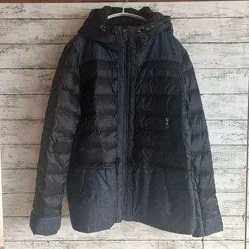 다운 자켓 블랙과 데님 콤비네이션 ALLUMETTE