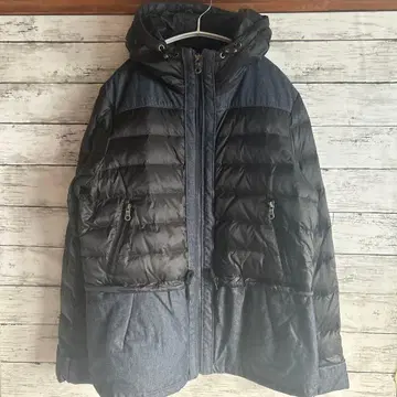 다운 자켓 블랙과 데님 콤비네이션 ALLUMETTE