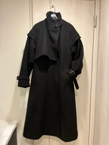 [ FREAK S STORE ] 울리 스탠드 트렌치코트 [ 블랙 ]