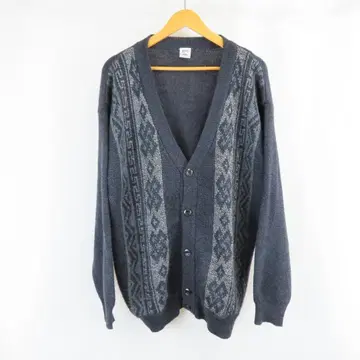 새상품급 BATY 아크릴 스트라이프 오버 사이즈 니트 가디건 XXL