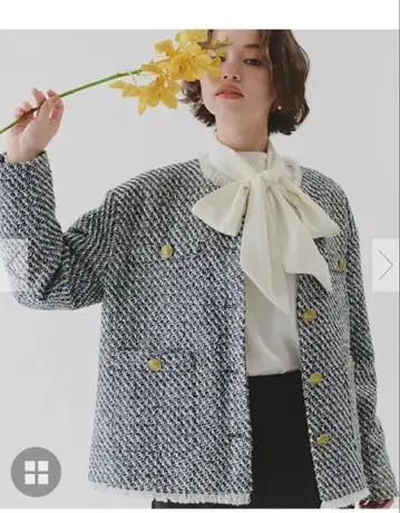 titivate 노카라 자켓 트위드 S