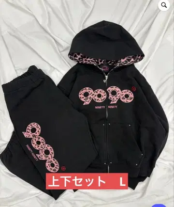 9090 girl OG Logo 셋업 black pink L