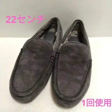 오데드 에오딜 인조 모피 모카신 22cm 다크 그레이