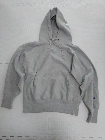 Champion 리버스 위브 파랑 택 후드티 그레이 M 풀오버