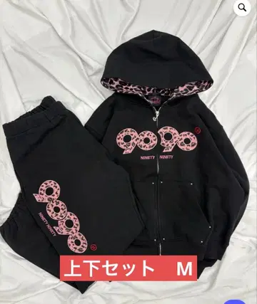 9090 girl OG Logo 셋업 black leopard