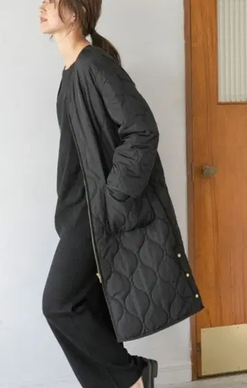 렙심 LEPSIM 충전솜 노카라 퀼팅 코트