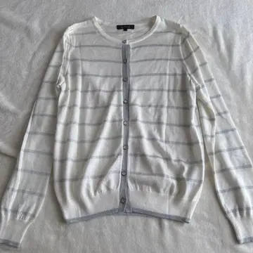 리플렉트 가디건 라메 실버 버튼