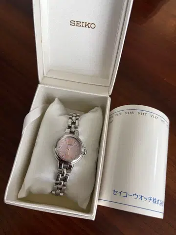 세이코 손목시계 V117-0BB0 솔라 핑크