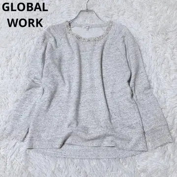 글로벌 워크 트레이닝복 상의 비쥬 깔끔한 캐주얼 그레이