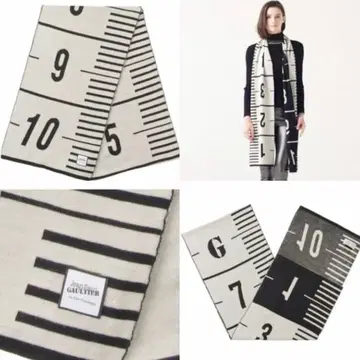 새상품 장 폴 고티에 머플러 메이저 패턴 울 한정판 완판템