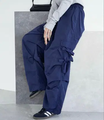 PUBLUX/ [ EC 한정판 ] 디자인 나일론 카고 팬츠 스노우 팬츠