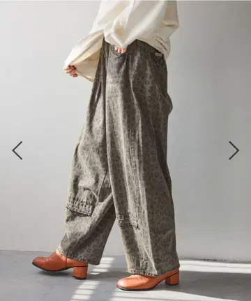 니코앤드 NKJ2025AW 리메이크 배럴 데님 레오파드