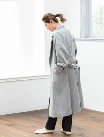 fifth 오버사이즈 사이드 슬릿 코트 그레이