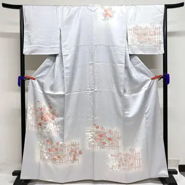 츠케사게 꽃 무늬 국화 도라지 기모노 008k