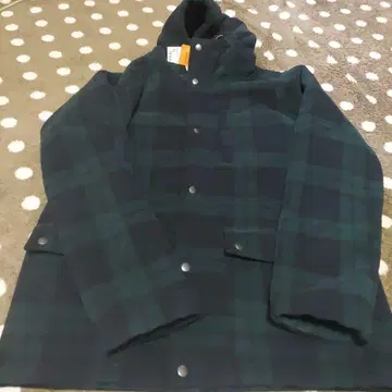 유니클로 방풍 자켓 다크 그린 체크 자켓 XL
