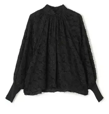 BEIGE 블랙 자카드 블라우스 사이즈 4