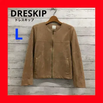 드레스킵 노카라 자켓 긴팔 여성용 L 브라운