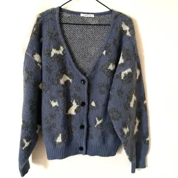 레오파드 무늬 가디건